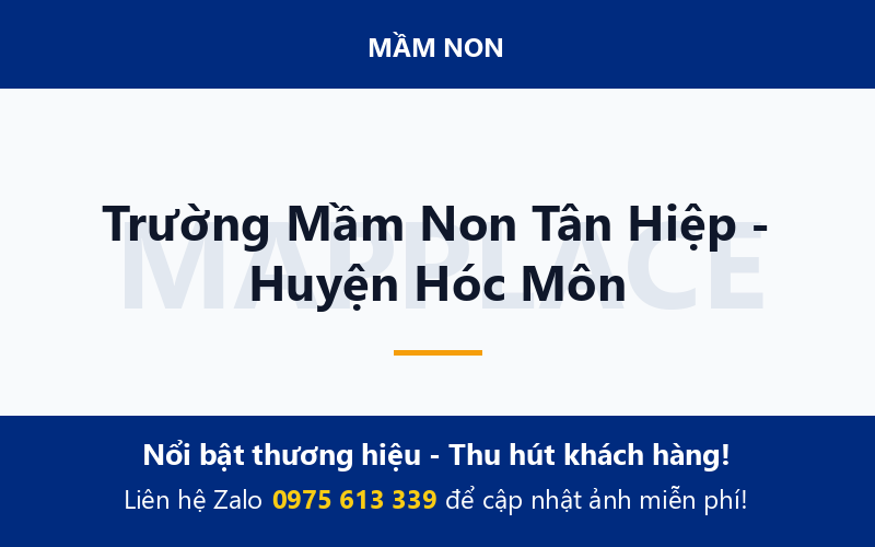 Trường Mầm Non Tân Hiệp - Huyện Hóc Môn