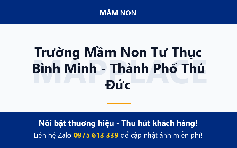 Trường Mầm Non Tư Thục Bình Minh - Thành Phố Thủ Đức