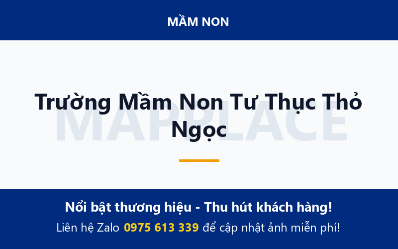 Trường Mầm Non Tư Thục Thỏ Ngọc