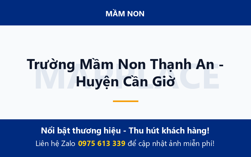 Trường Mầm Non Thạnh An - Huyện Cần Giờ