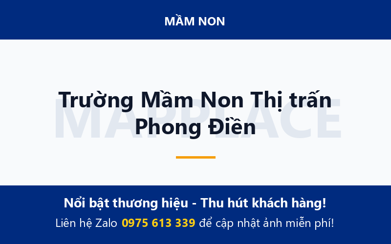 Trường Mầm Non Thị trấn Phong Điền