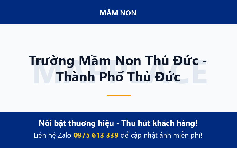 Trường Mầm Non Thủ Đức - Thành Phố Thủ Đức