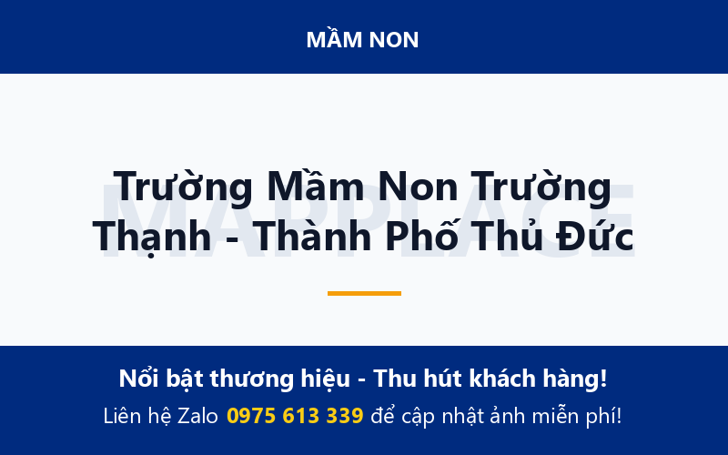 Trường Mầm Non Trường Thạnh - Thành Phố Thủ Đức