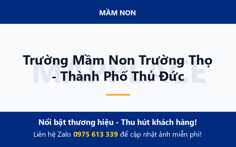 Trường Mầm Non Trường Thọ - Thành Phố Thủ Đức