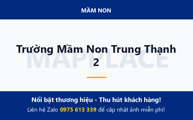 Trường Mầm Non Trung Thạnh 2