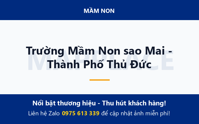 Trường Mầm Non sao Mai - Thành Phố Thủ Đức