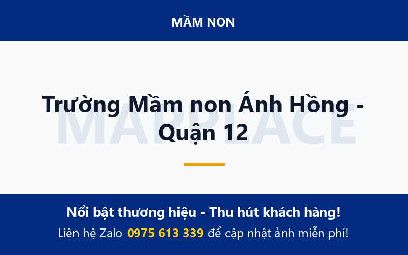 Trường Mầm non Ánh Hồng - Quận 12
