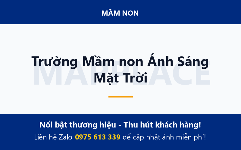 Trường Mầm non Ánh Sáng Mặt Trời