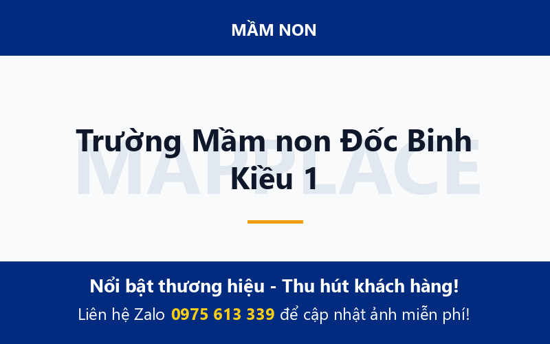 Trường Mầm non Đốc Binh Kiều 1