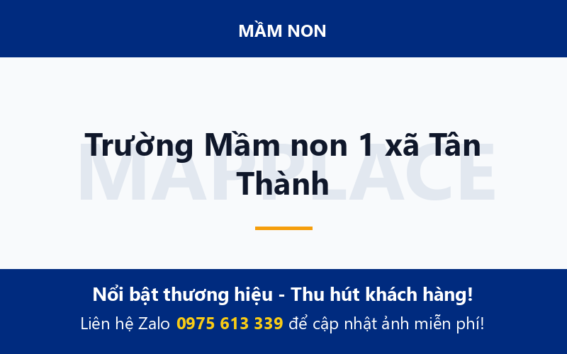 Trường Mầm non 1 xã Tân Thành