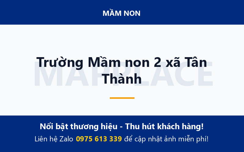 Trường Mầm non 2 xã Tân Thành
