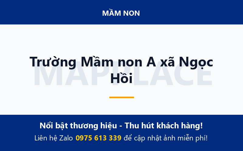 Trường Mầm non A xã Ngọc Hồi