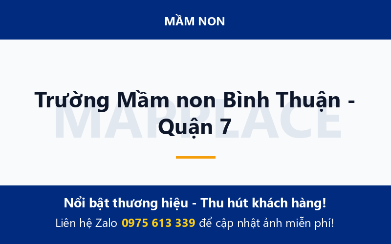 Trường Mầm non Bình Thuận - Quận 7