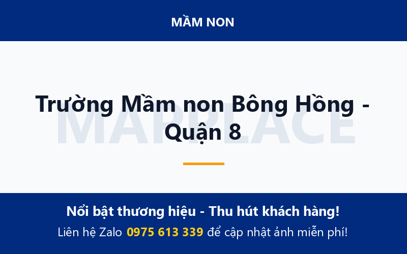 Trường Mầm non Bông Hồng - Quận 8