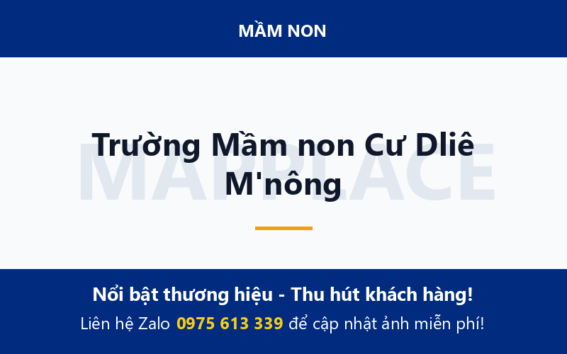 Trường Mầm non Cư Dliê M'nông