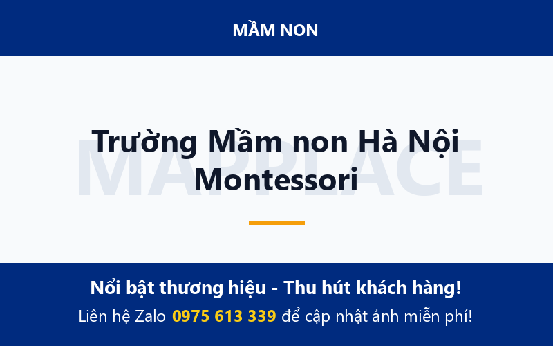 Trường Mầm non Hà Nội Montessori