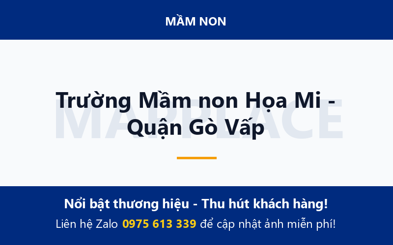 Trường Mầm non Họa Mi - Quận Gò Vấp