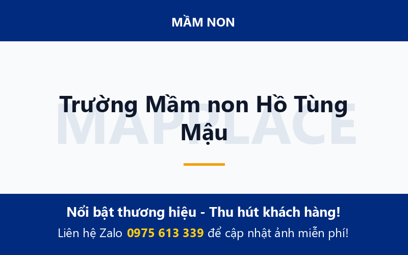 Trường Mầm non Hồ Tùng Mậu
