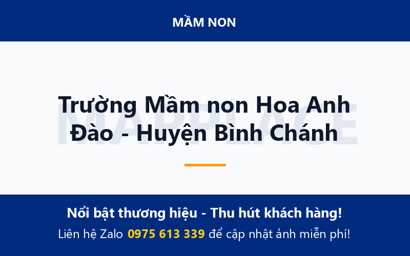 Trường Mầm non Hoa Anh Đào - Huyện Bình Chánh