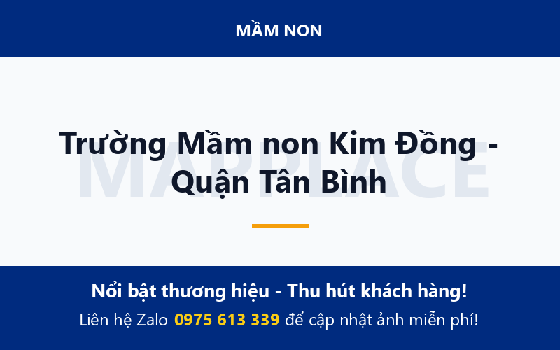 Trường Mầm non Kim Đồng - Quận Tân Bình