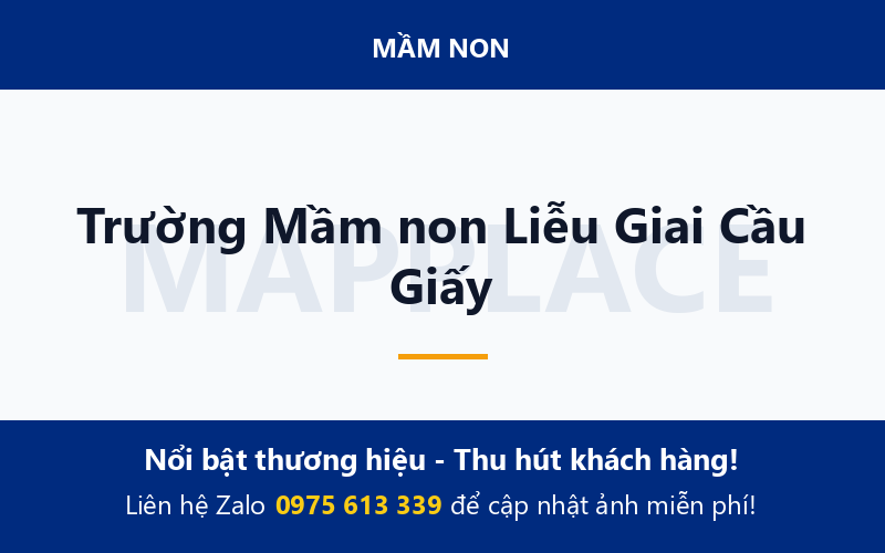 Trường Mầm non Liễu Giai Cầu Giấy