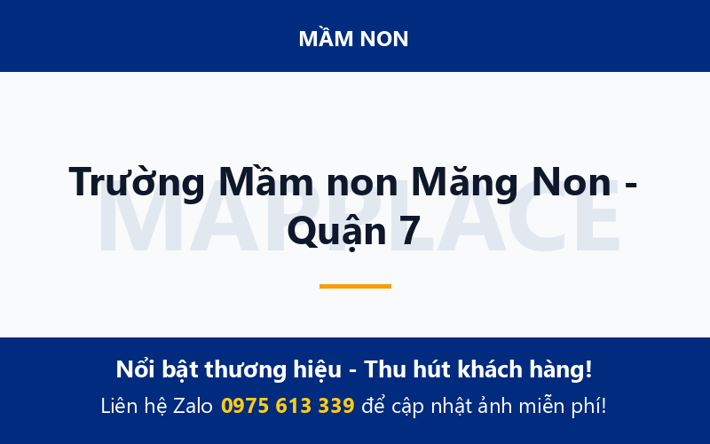 Trường Mầm non Măng Non - Quận 7