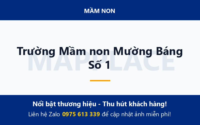 Trường Mầm non Mường Báng Số 1