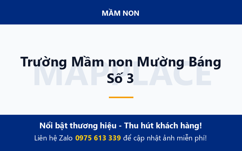 Trường Mầm non Mường Báng Số 3