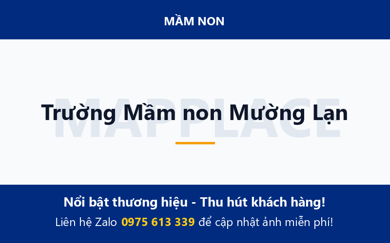 Trường Mầm non Mường Lạn