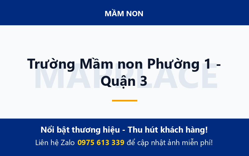 Trường Mầm non Phường 1 - Quận 3