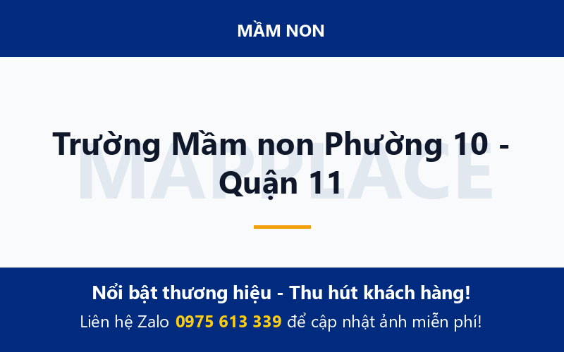 Trường Mầm non Phường 10 - Quận 11