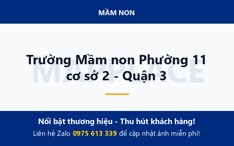 Trường Mầm non Phường 11 cơ sở 2 - Quận 3