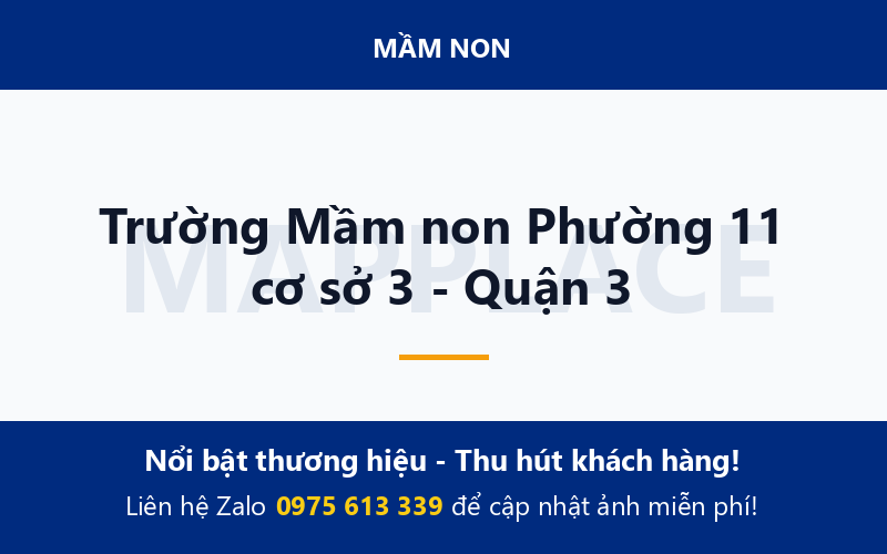 Trường Mầm non Phường 11 cơ sở 3 - Quận 3