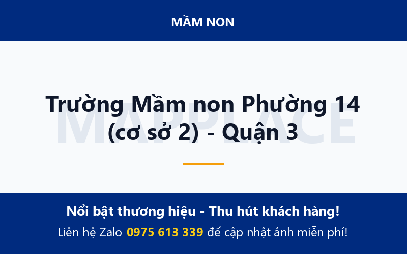 Trường Mầm non Phường 14 (cơ sở 2) - Quận 3