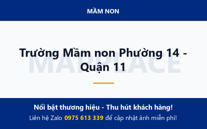 Trường Mầm non Phường 14 - Quận 11