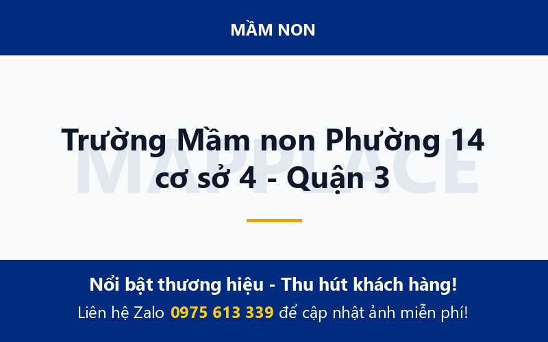Trường Mầm non Phường 14 cơ sở 4 - Quận 3