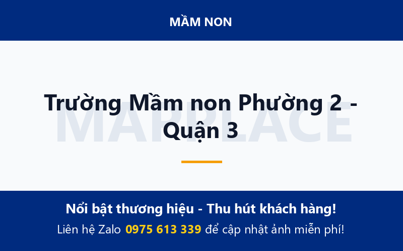 Trường Mầm non Phường 2 - Quận 3