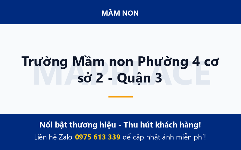 Trường Mầm non Phường 4 cơ sở 2 - Quận 3