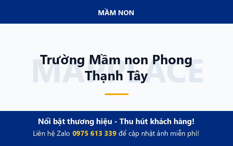 Trường Mầm non Phong Thạnh Tây