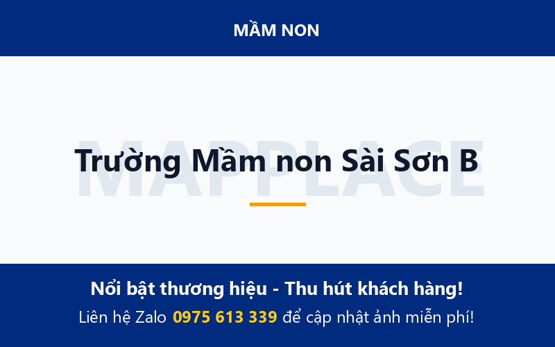 Trường Mầm non Sài Sơn B