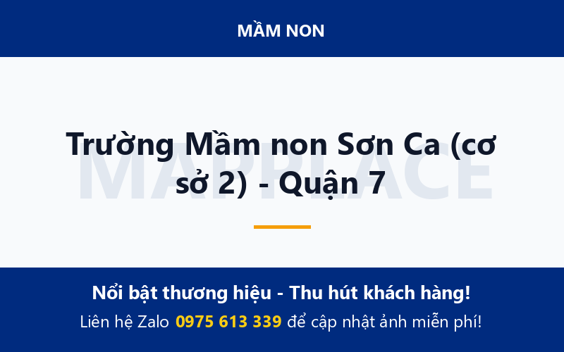 Trường Mầm non Sơn Ca (cơ sở 2) - Quận 7