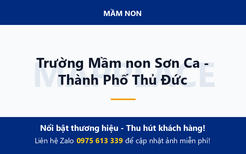 Trường Mầm non Sơn Ca - Thành Phố Thủ Đức