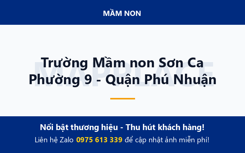 Trường Mầm non Sơn Ca Phường 9 - Quận Phú Nhuận