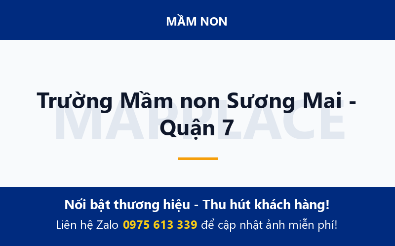 Trường Mầm non Sương Mai - Quận 7