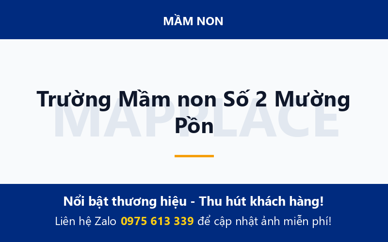 Trường Mầm non Số 2 Mường Pồn