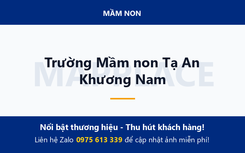 Trường Mầm non Tạ An Khương Nam