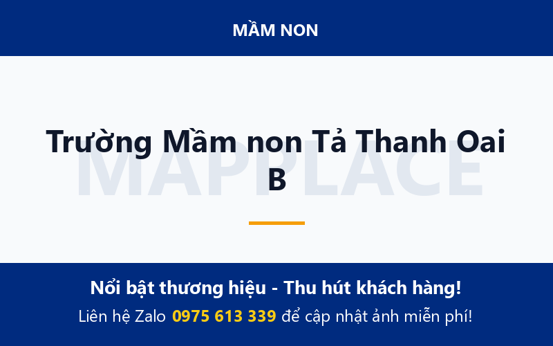 Trường Mầm non Tả Thanh Oai B