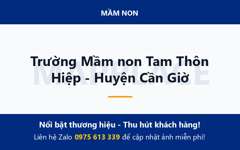 Trường Mầm non Tam Thôn Hiệp - Huyện Cần Giờ