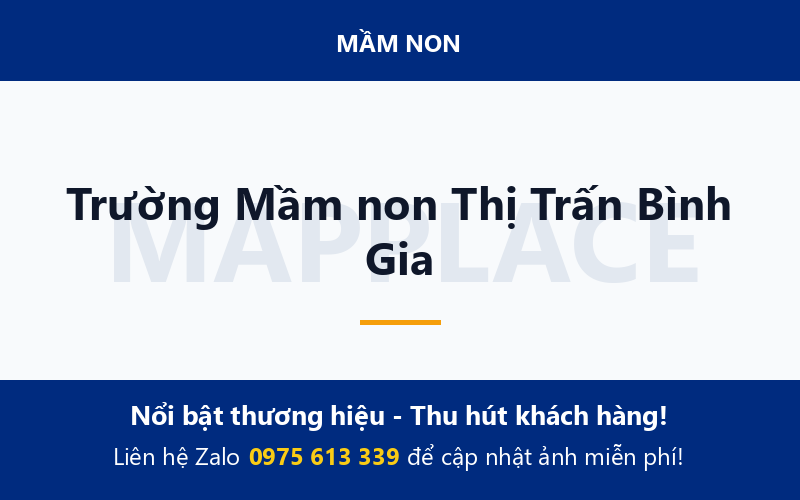 Trường Mầm non Thị Trấn Bình Gia