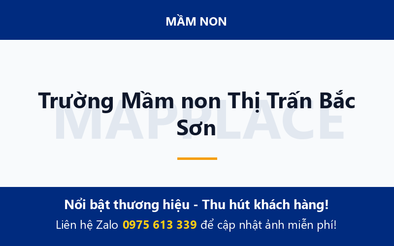 Trường Mầm non Thị Trấn Bắc Sơn